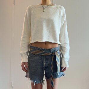 Brooks Brothers Cropped Cotton Sweater